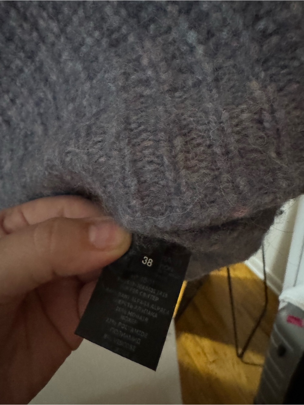 Isabel Marant Turtleneck Cozy Ribbed Sweater - Charcoal Gray - Picture 5 of 6